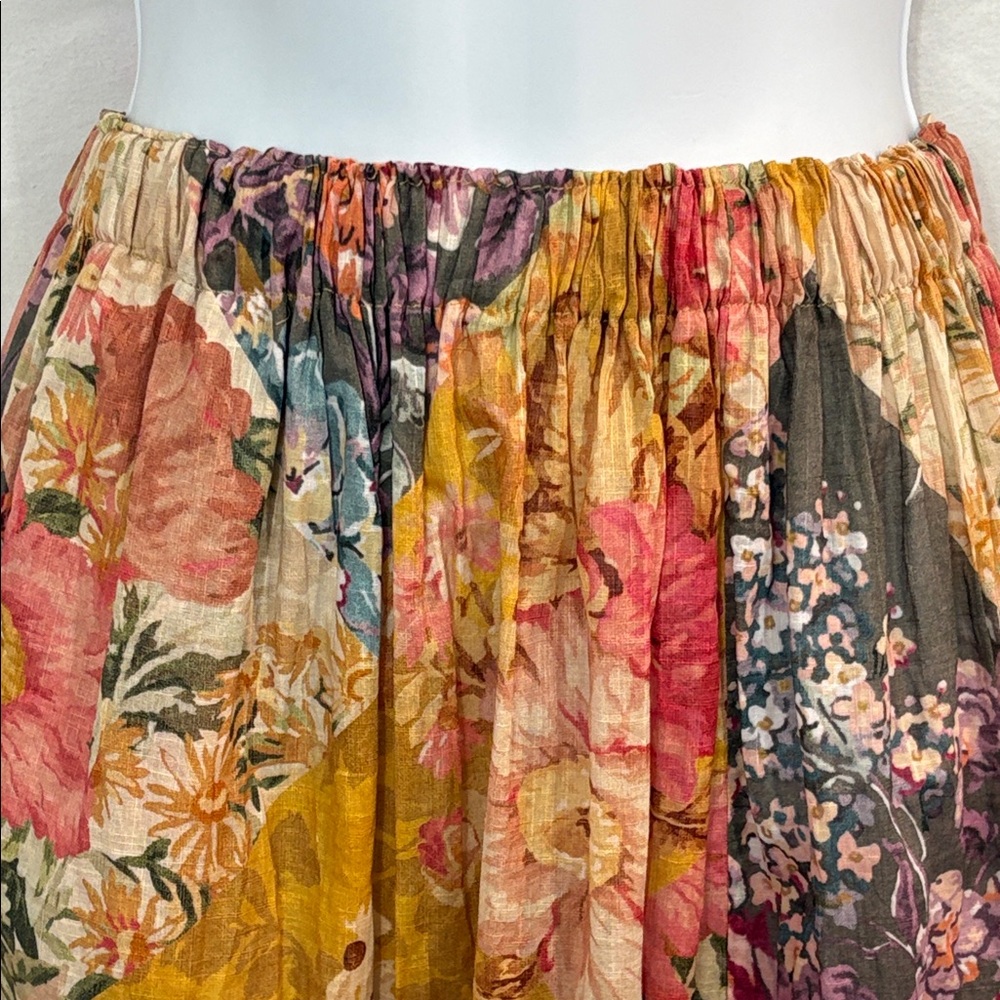 Zimmermann Multicolor Patchwork Style Floral A-Li… - image 5